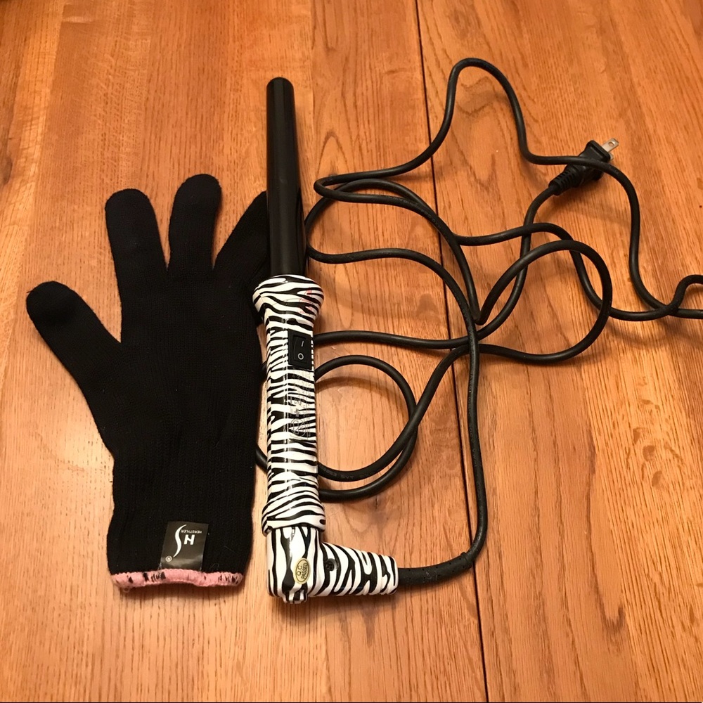 Zebra Curling Wand w/ heat glove
